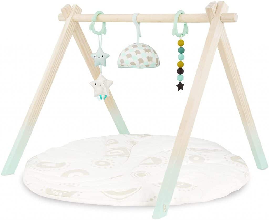 What Is The Best Baby Play Gym? 4 B. WOODEN PLAY GYM AND MAT