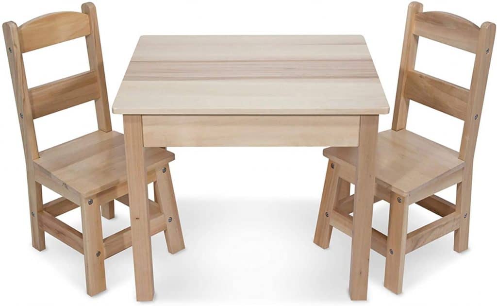 Melissa & Doug Solid Wood Table Chairs - The Best Table and Chair For Kids